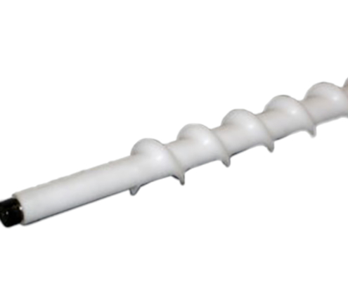 Feed Screws Close up view of a white feed screw