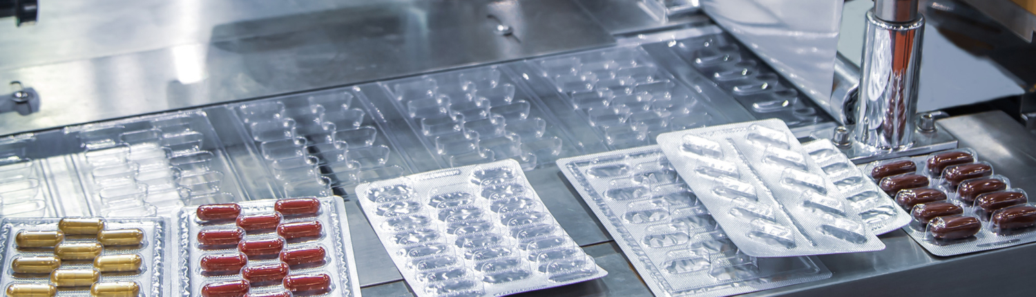 Blisters packaging machine tablets in blister packages