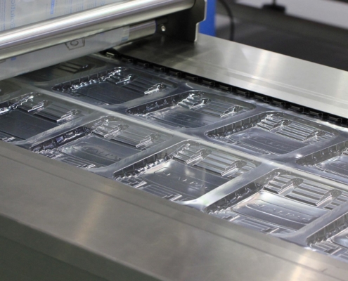 Image of a packaging line for producing rigid film.