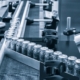 Vials on a production line